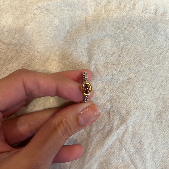 David Yurman Vintage Gold and Sterling Silver Pink Tourmaline ring, size 6 - Picture 8 of 11